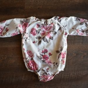 Rose print romper